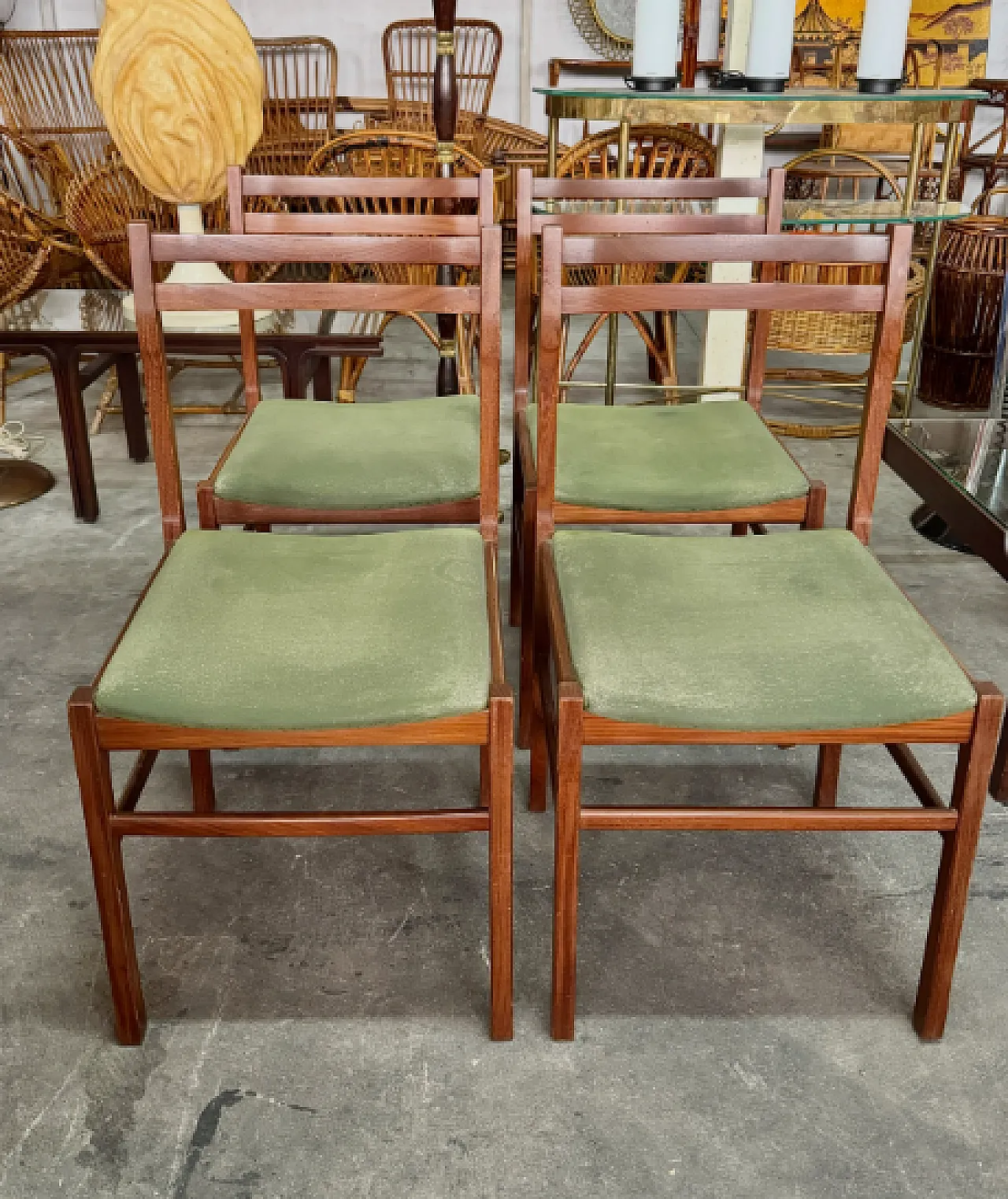 4 Wooden and plastic chairs, 20th century 5