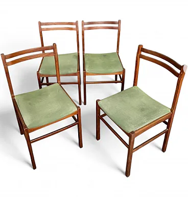 4 Wooden and plastic chairs, 20th century