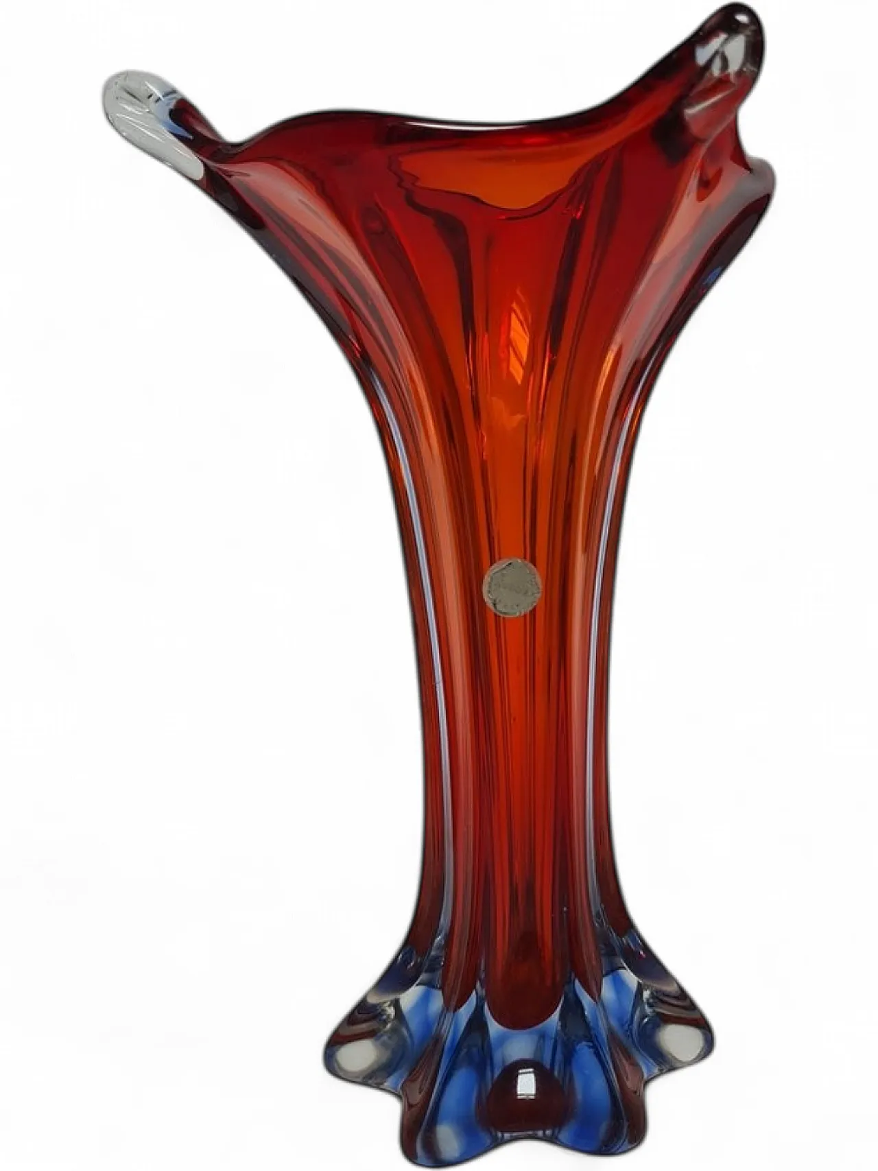 Italian Postmodern Vase in Murano Glass from Mandruzzato, 1950s 9