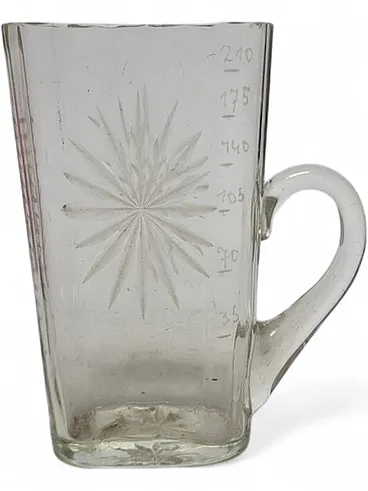Biedermeier Glass Measuring Jug, Germany, 1890s