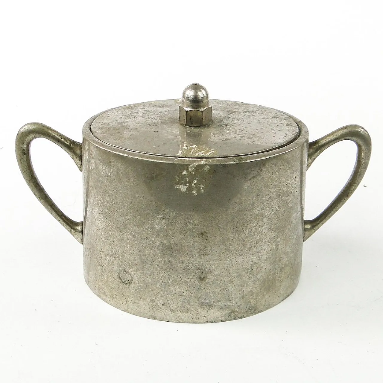 Metal sugar bowl with lid, early 20th century 1