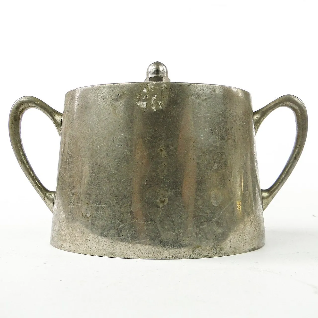 Metal sugar bowl with lid, early 20th century 5