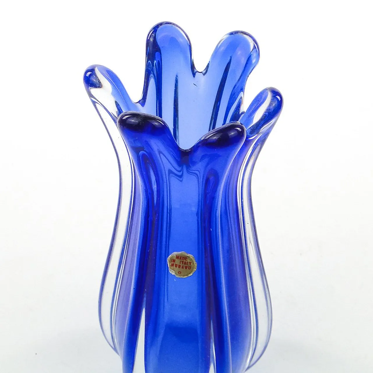 Vaso in vetro di Murano italiano, metà del XX secolo, anni '50. 3