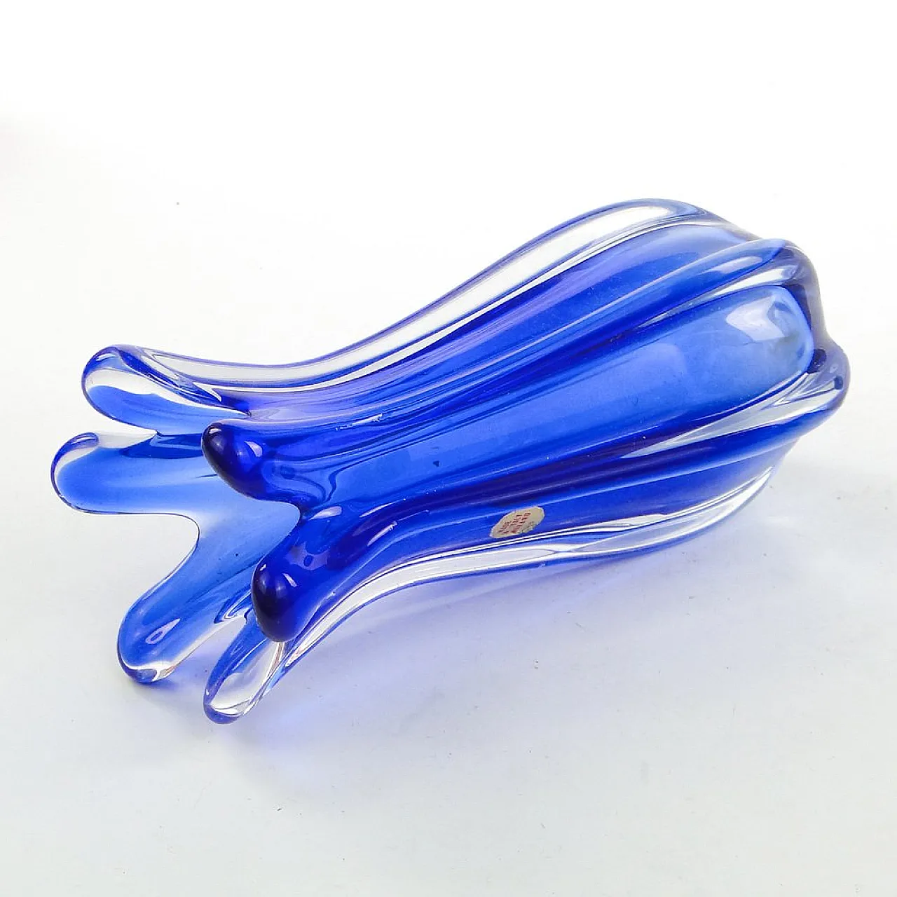 Vaso in vetro di Murano italiano, metà del XX secolo, anni '50. 4