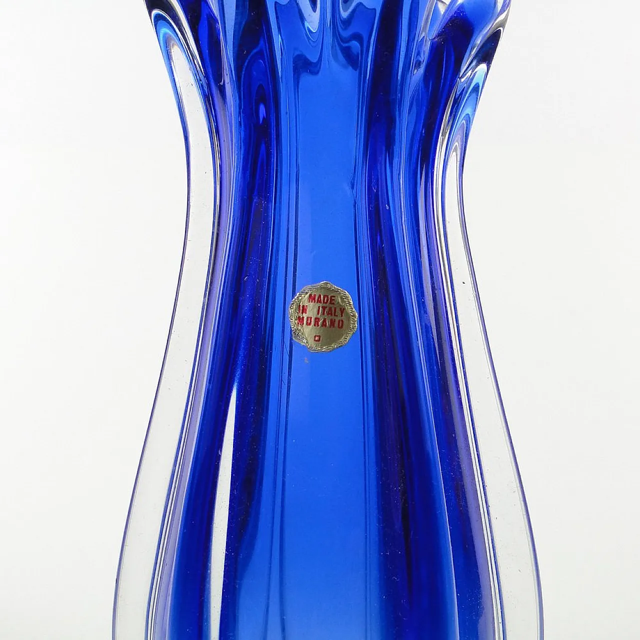 Vaso in vetro di Murano italiano, metà del XX secolo, anni '50. 5