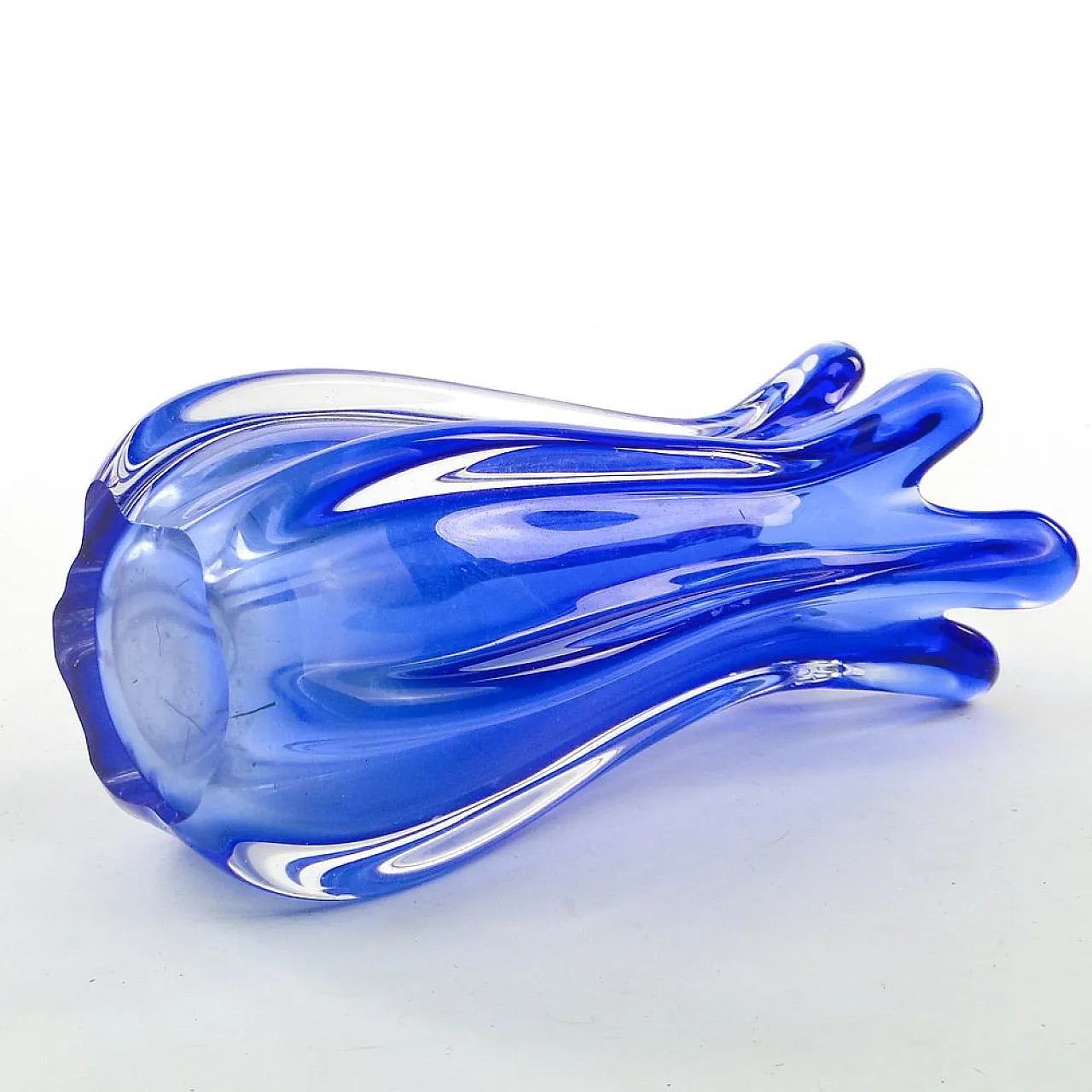 Vaso in vetro di Murano italiano, metà del XX secolo, anni '50. 6