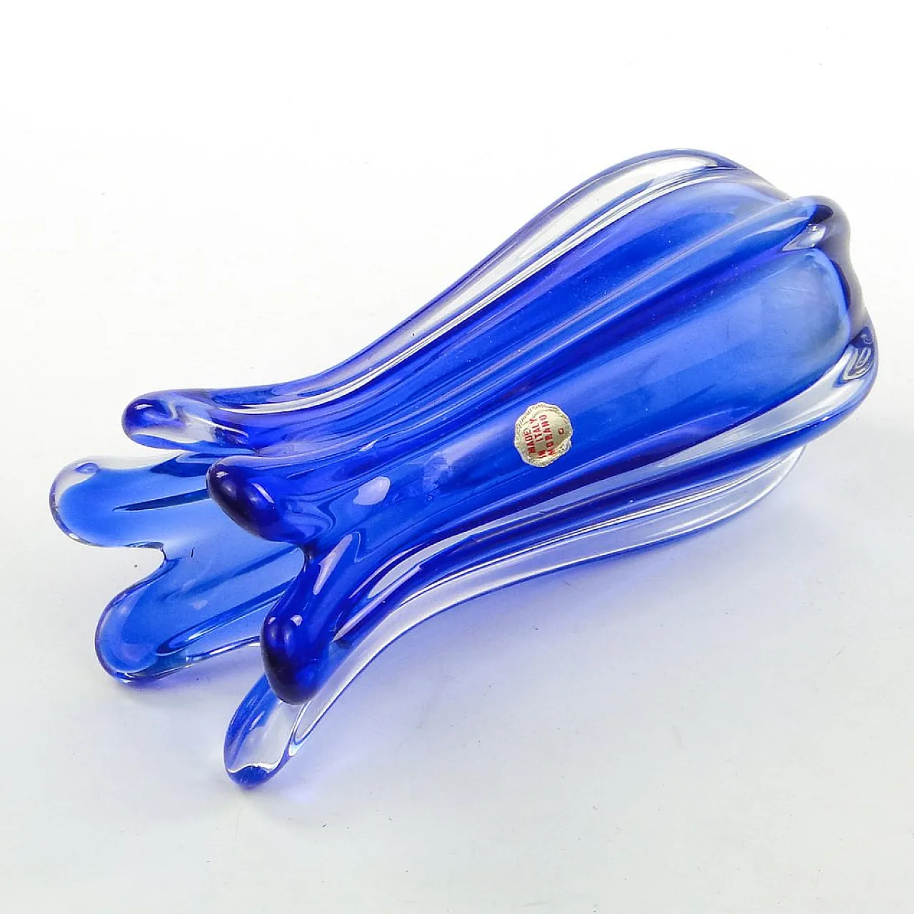 Vaso in vetro di Murano italiano, metà del XX secolo, anni '50. 9