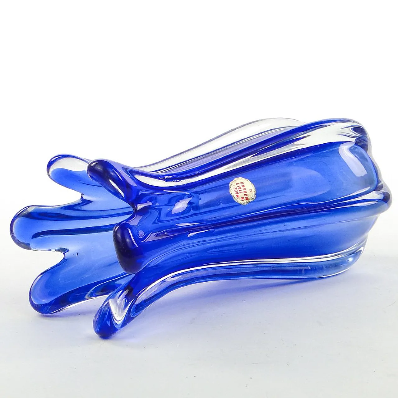 Vaso in vetro di Murano italiano, metà del XX secolo, anni '50. 10