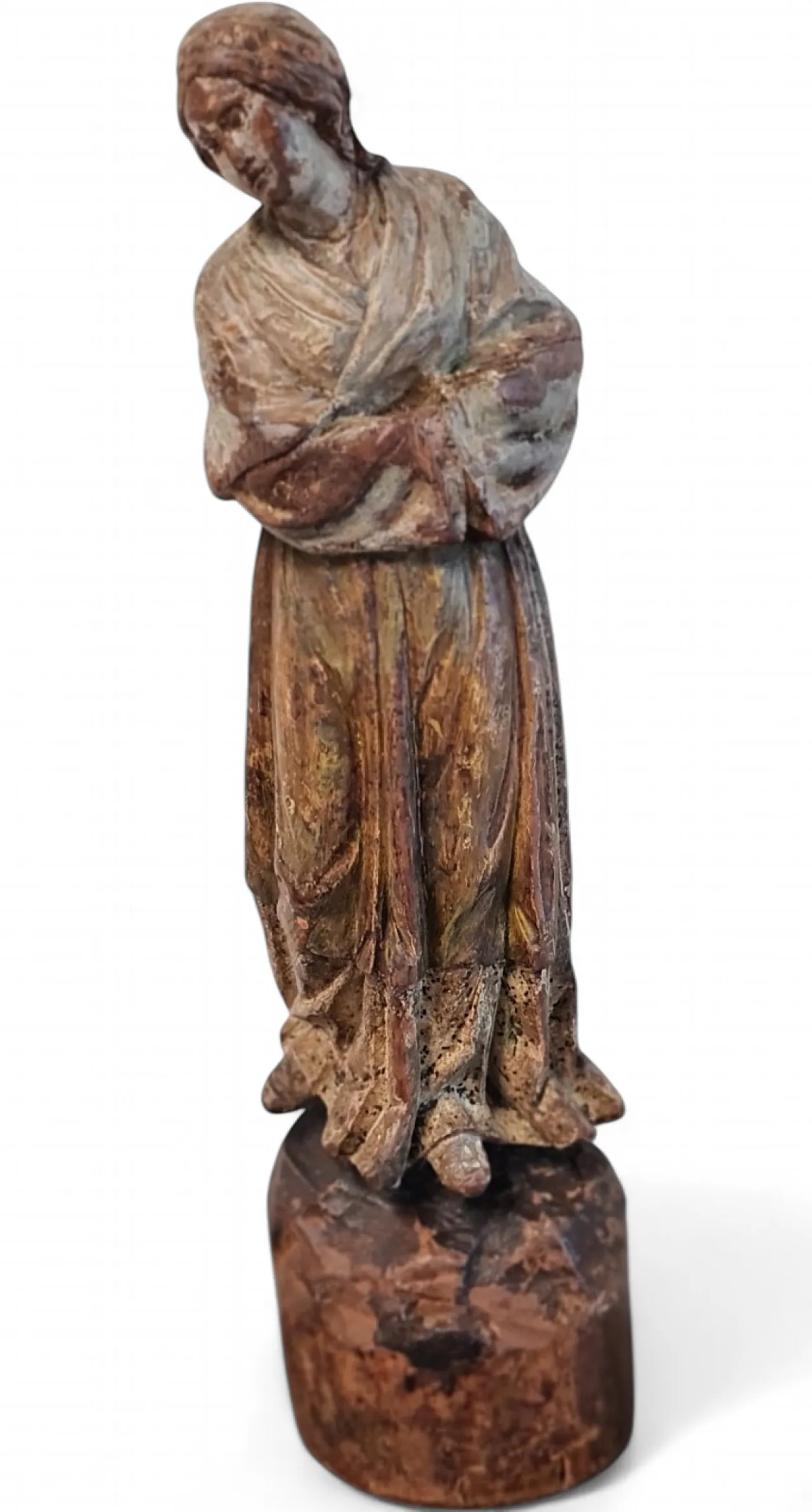 Carved woode sculpture of Saint, 17th century 8