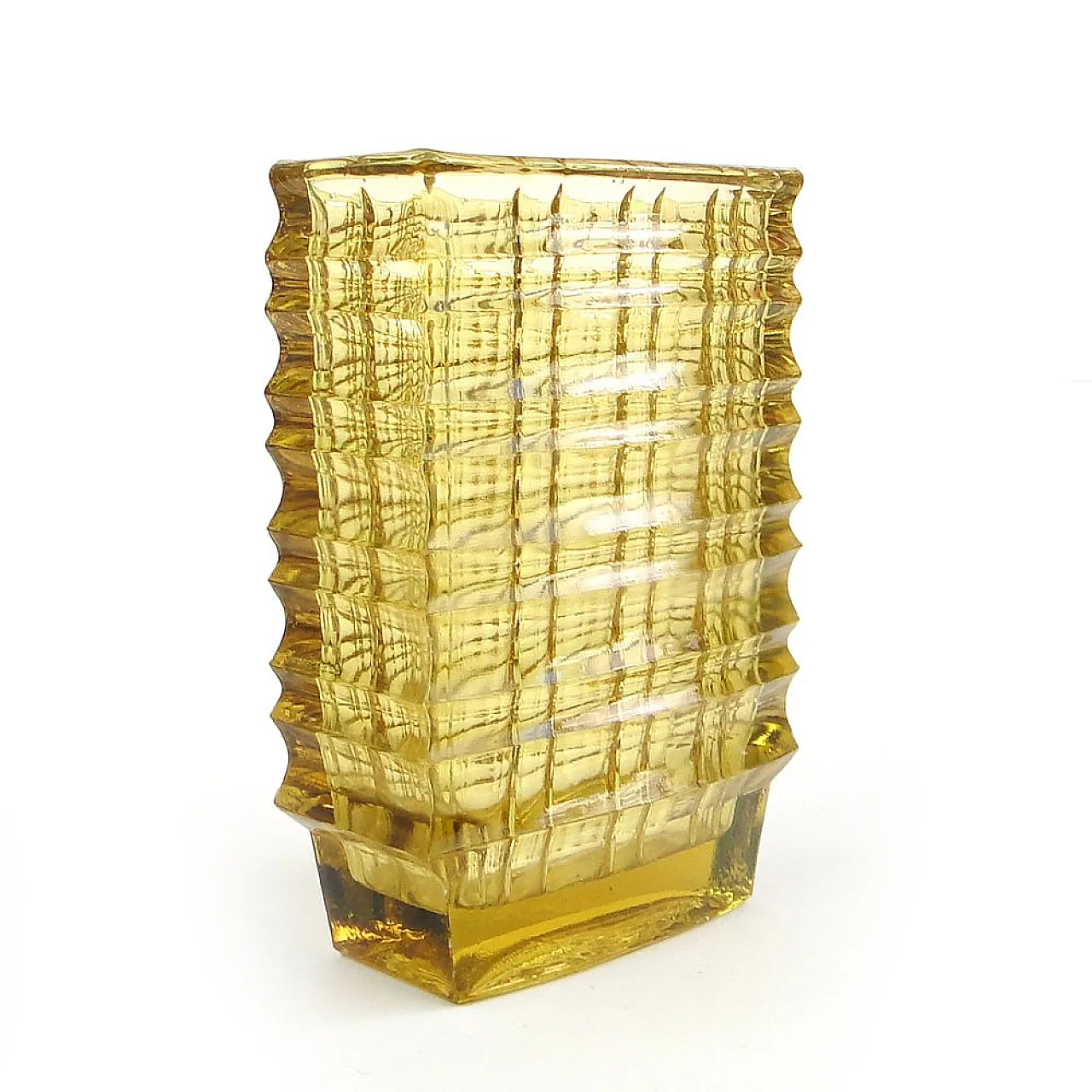 Vaso ottico di Jan Sylwester Drost per Ząbkowice Glassworks, anni '70 9