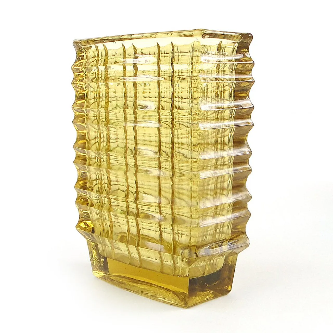 Vaso ottico di Jan Sylwester Drost per Ząbkowice Glassworks, anni '70 10
