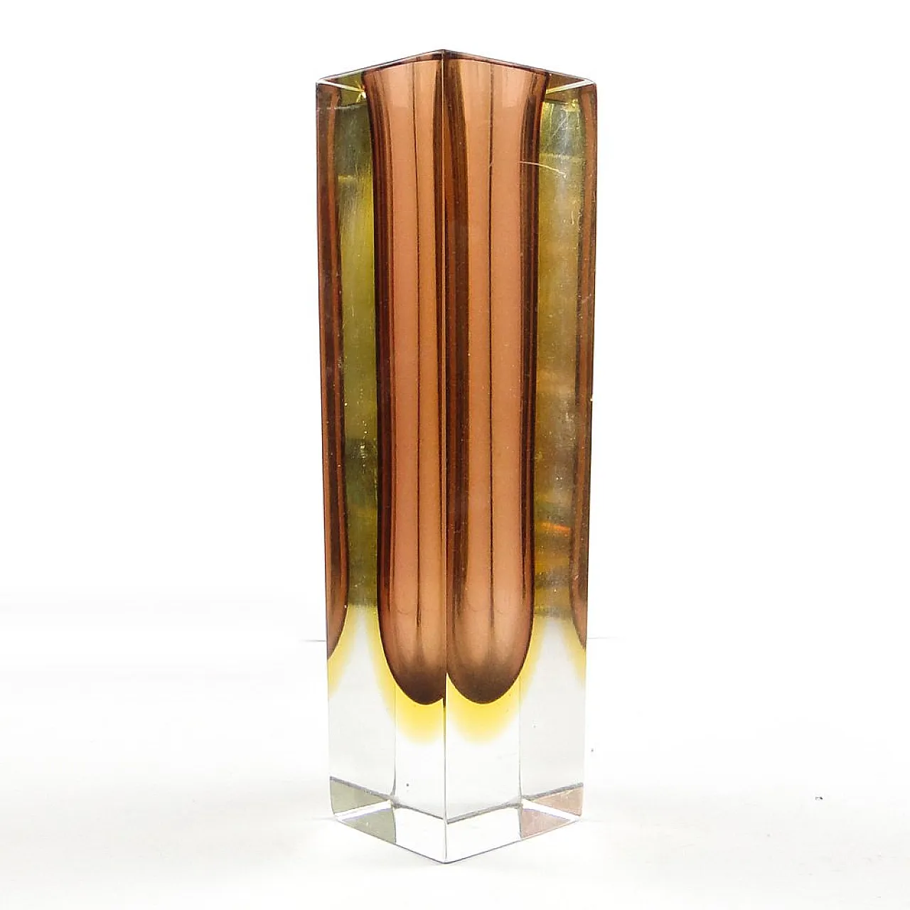 Vaso in vetro di Murano italiano, prodotto da Mandrizzato, anni '50 1