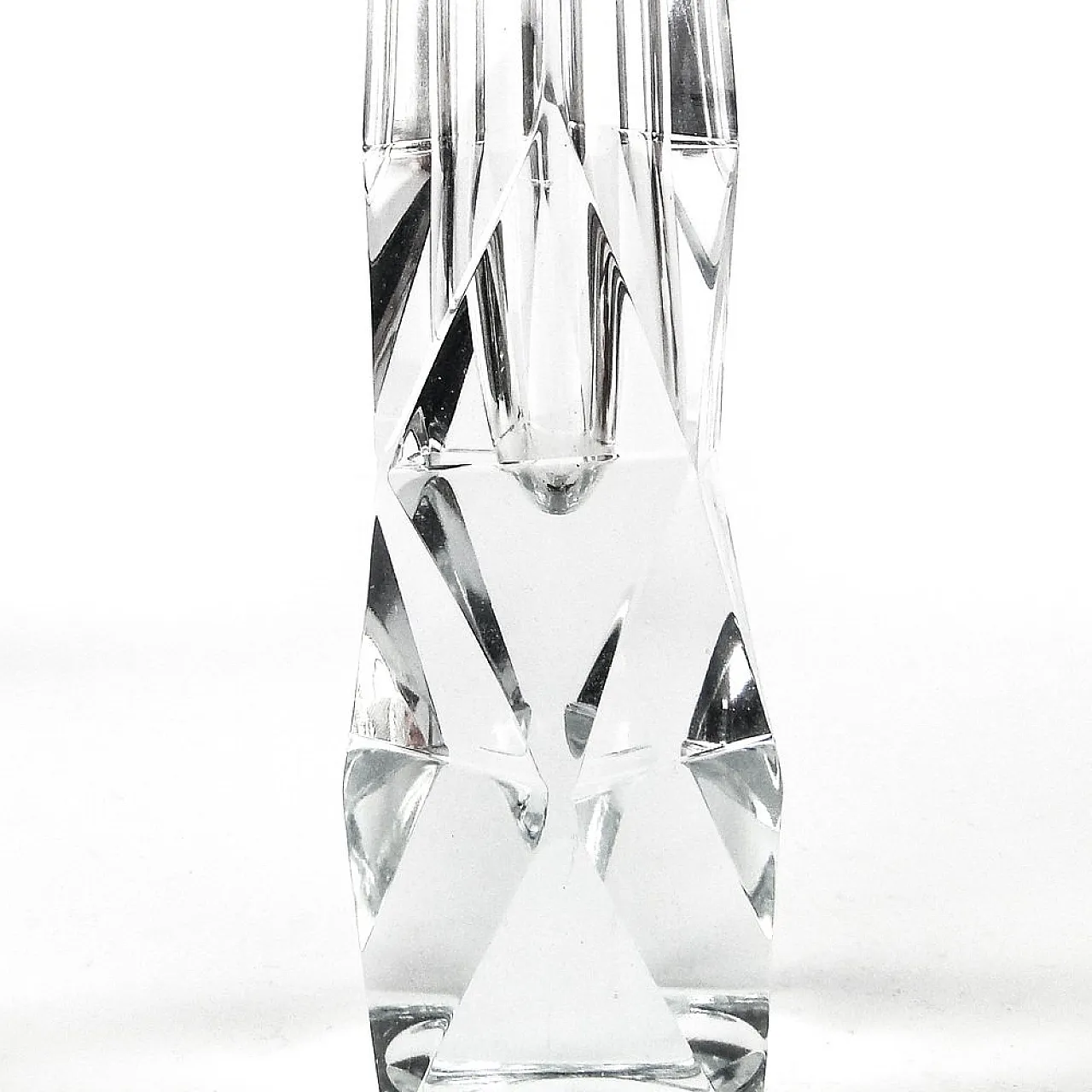 Vaso di cristallo postmoderno attribuito a per la vetreria Zelezny Brod, per 12