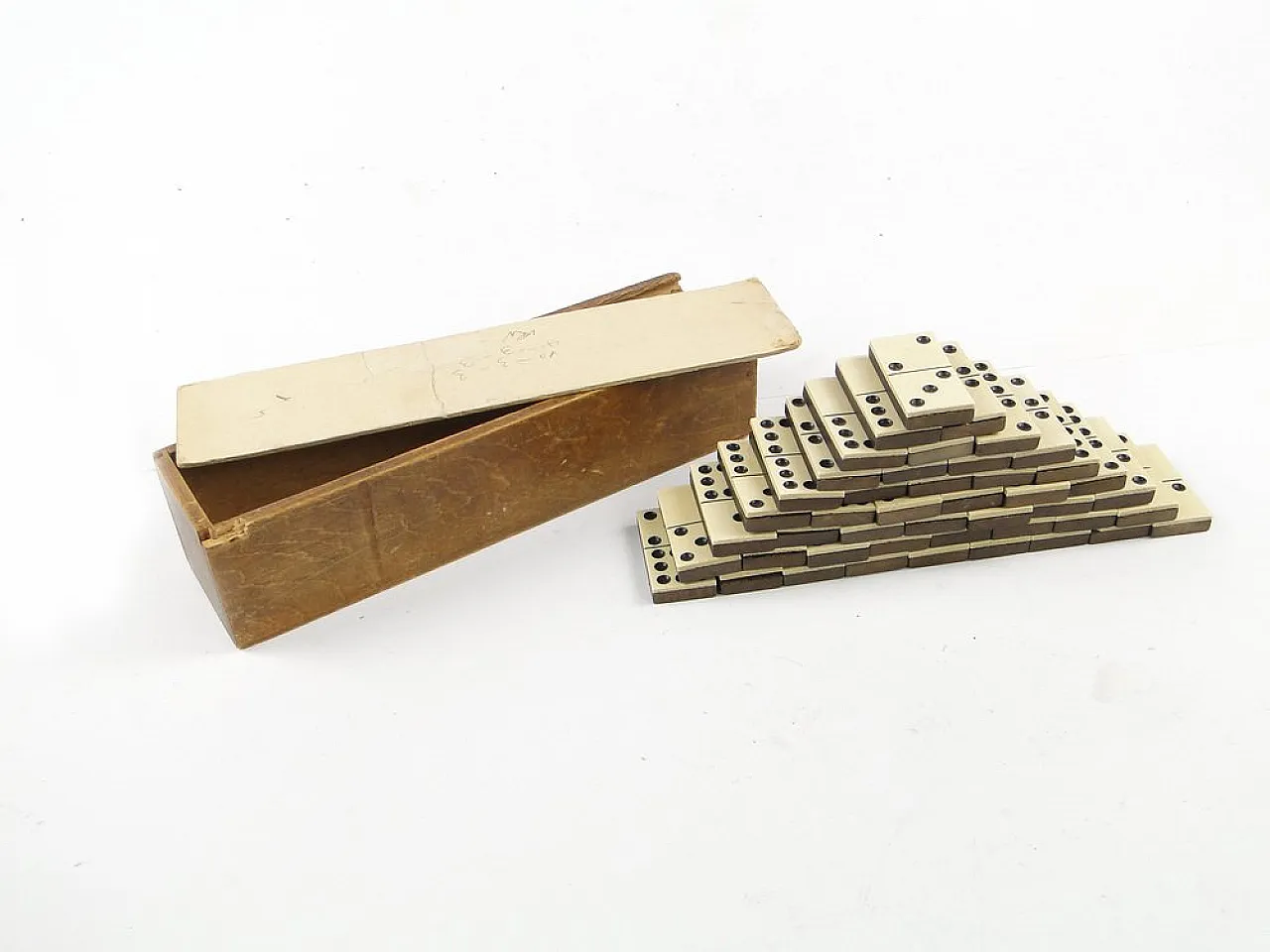 Gioco del domino postmoderno, Polonia, anni '50, set da 28 pezzi 1