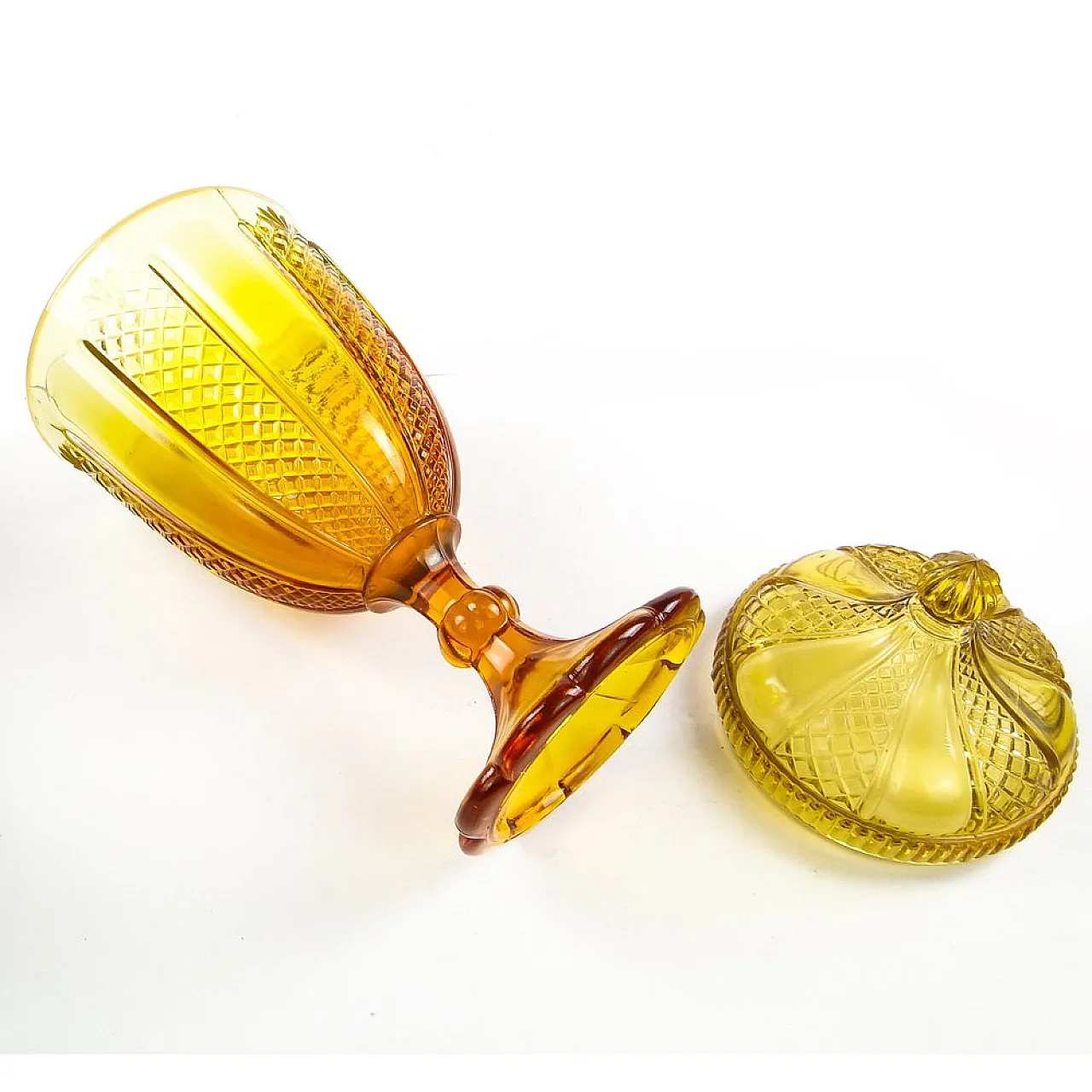 Polish Candyer from Ząbkowice Glasswork, Poland, 1950s 3