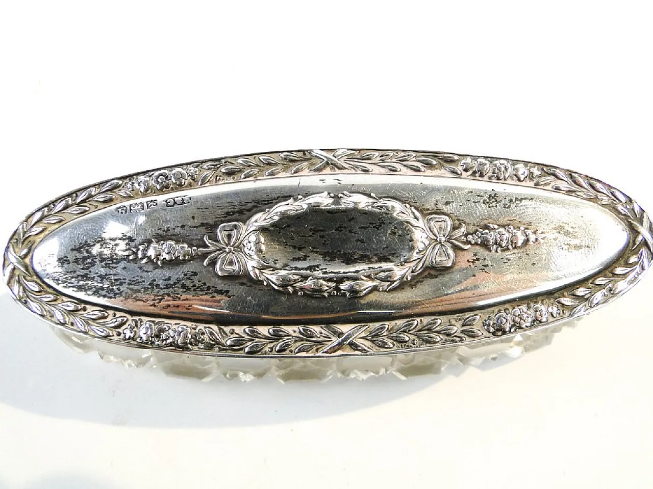 Crystal and Silver Toothpick Holder, United Kingdom, 1930s 2
