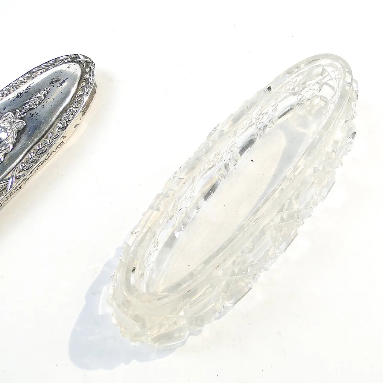 Crystal and Silver Toothpick Holder, United Kingdom, 1930s 6
