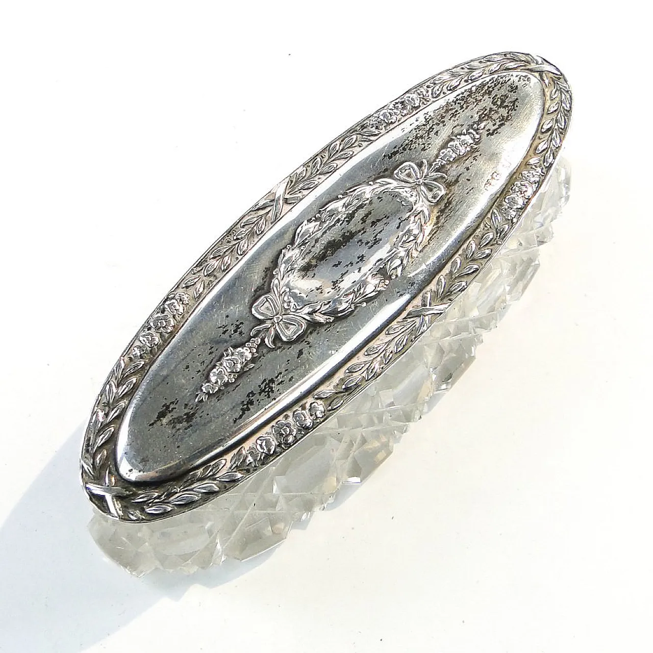 Crystal and Silver Toothpick Holder, United Kingdom, 1930s 7