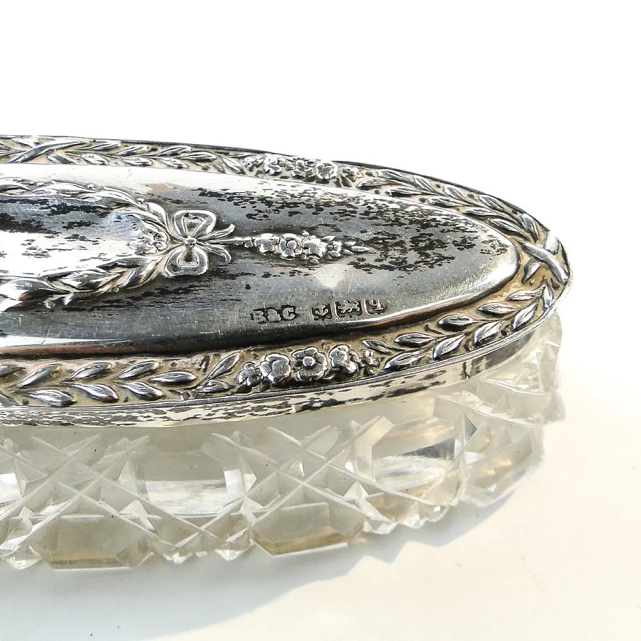 Crystal and Silver Toothpick Holder, United Kingdom, 1930s 9