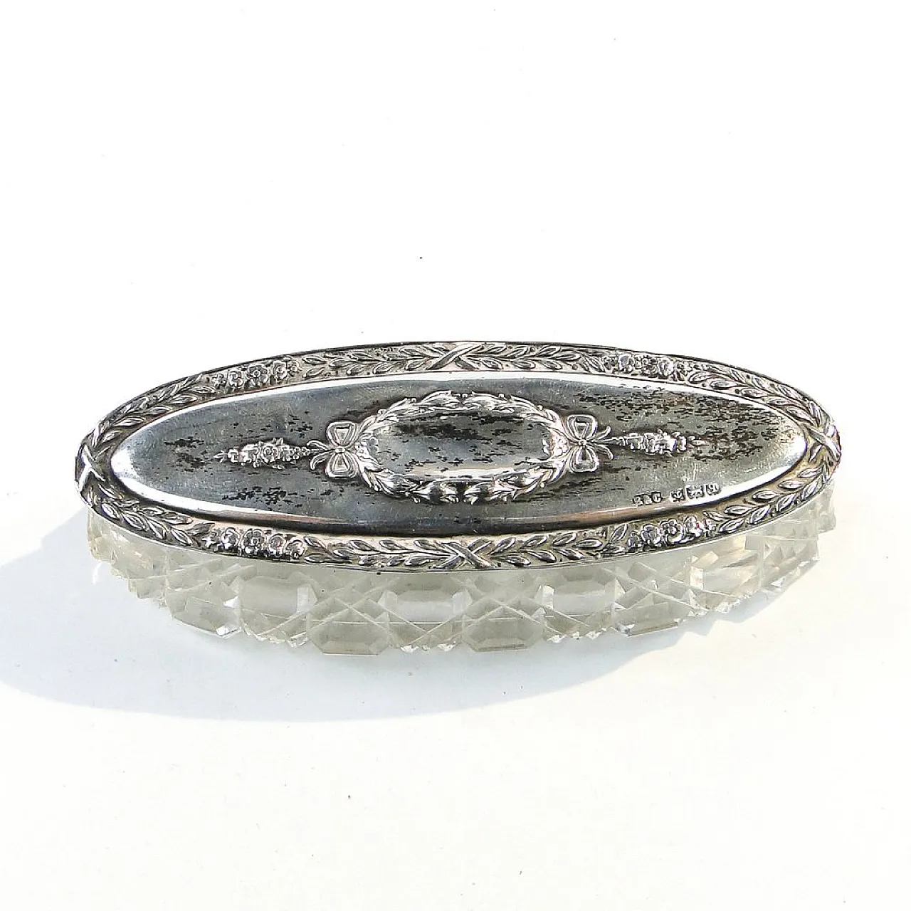 Crystal and Silver Toothpick Holder, United Kingdom, 1930s 10