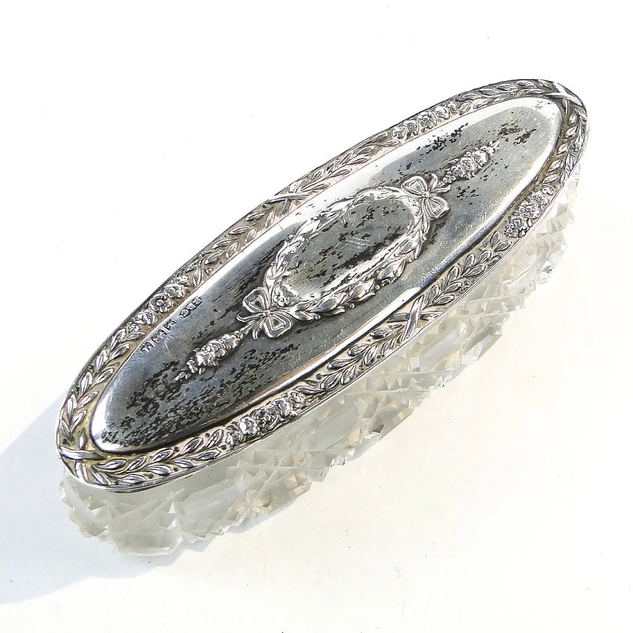 Crystal and Silver Toothpick Holder, United Kingdom, 1930s 11