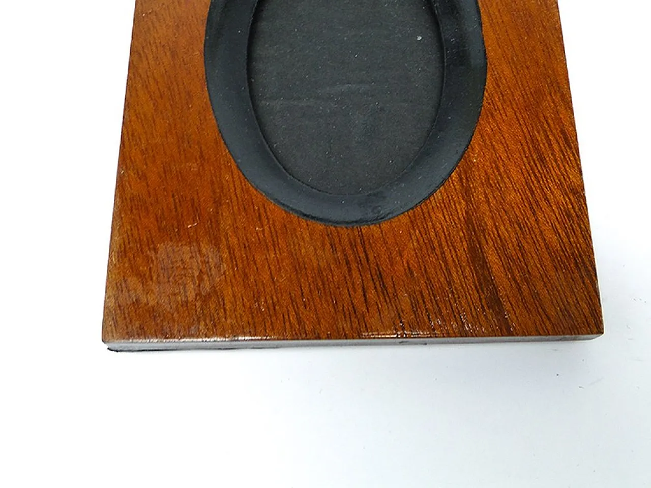 Rectangular wooden photo frame with oval opening, 20th century 4