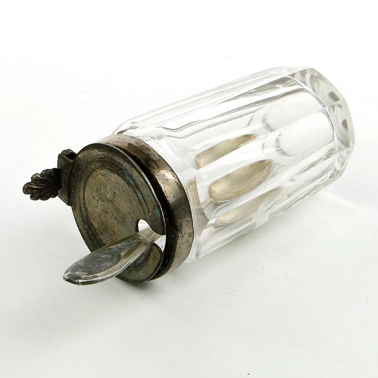 Contenitore per senape Biedermeier tedesco con cucchiaino, anni '30, set da 2 6