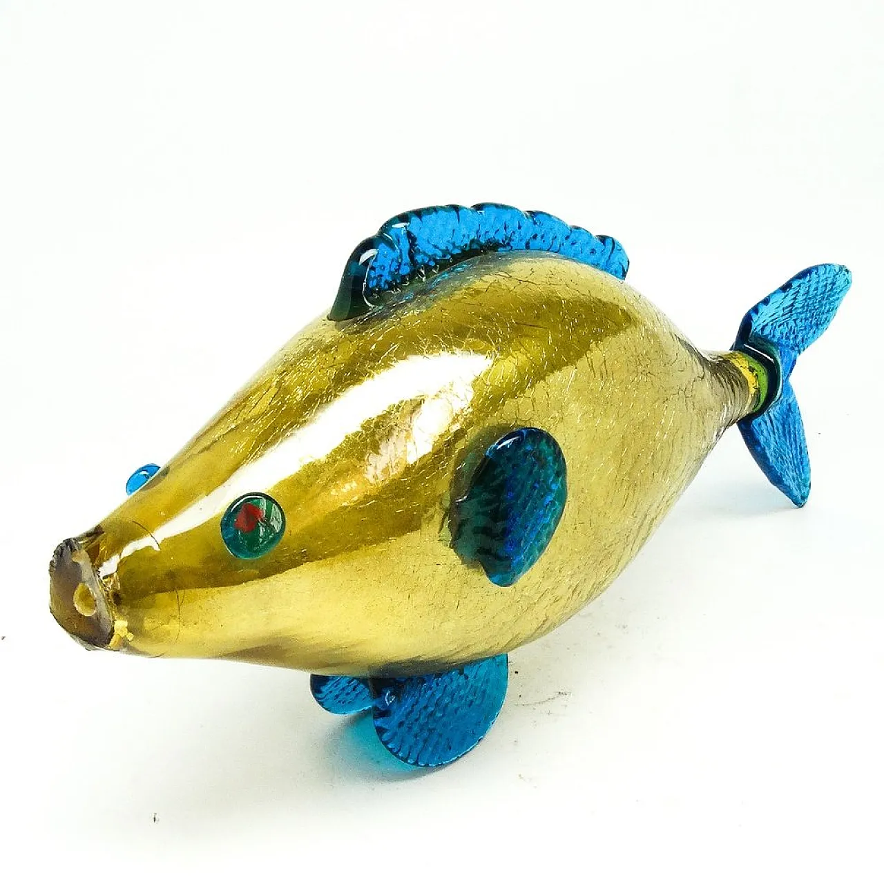 Statuetta di pesce in vetro, ex Cecoslovacchia, anni '60 3