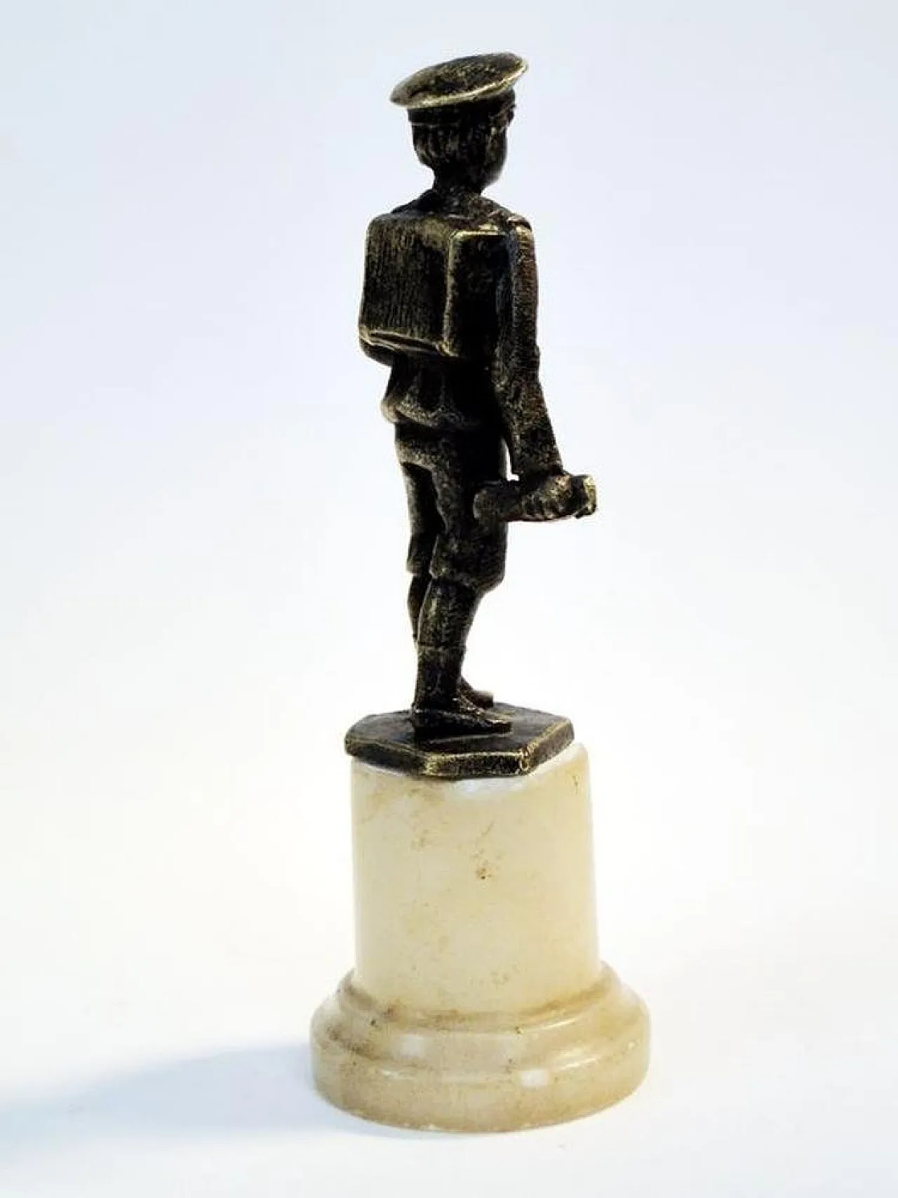 Art Deco Bronze Figurine with Schoolboy, Poland, 1930s 6