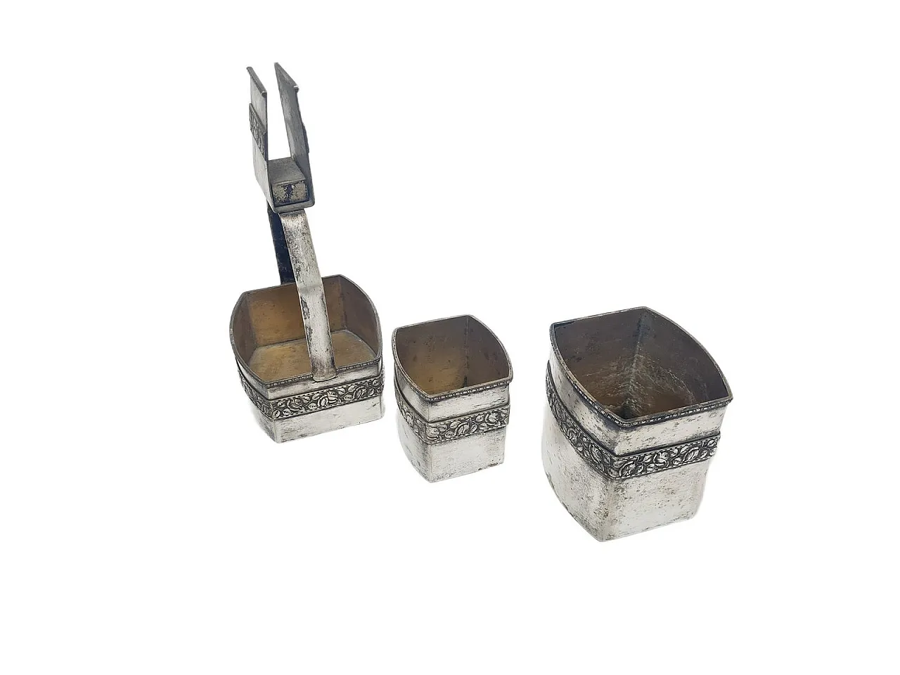 Set da affumicatore tedesco Art Déco, anni '30, set da 3 pezzi 10