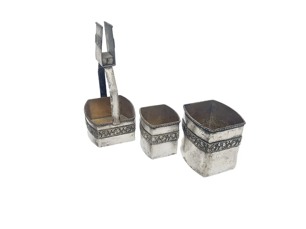 Set da affumicatore tedesco Art Déco, anni '30, set da 3 pezzi 11