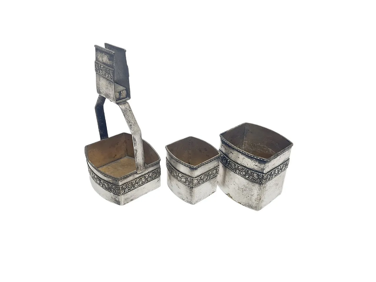Set da affumicatore tedesco Art Déco, anni '30, set da 3 pezzi 12
