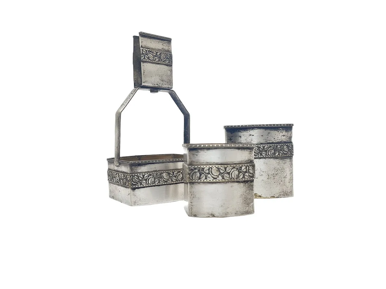 Set da affumicatore tedesco Art Déco, anni '30, set da 3 pezzi 13