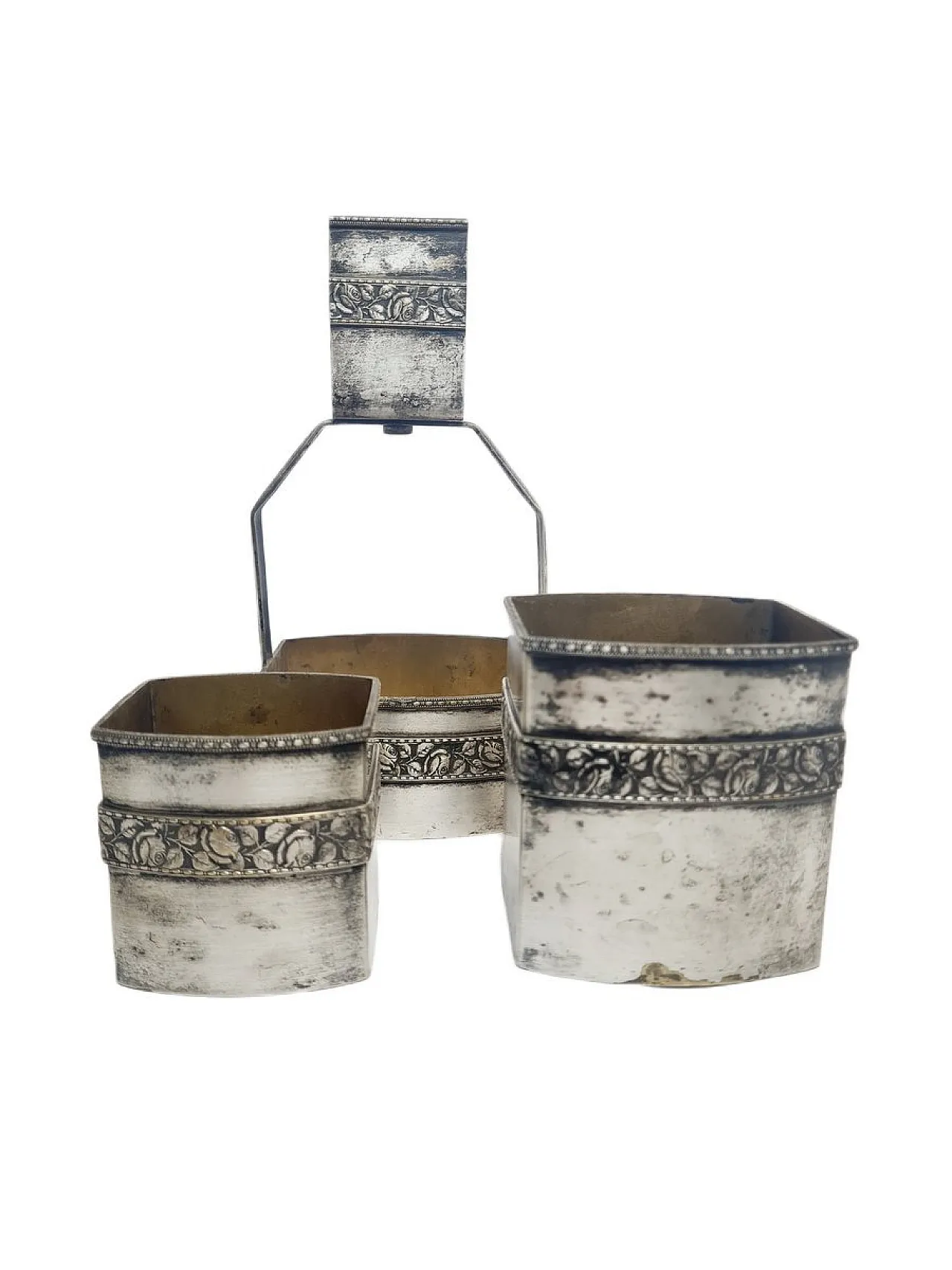 Set da affumicatore tedesco Art Déco, anni '30, set da 3 pezzi 15