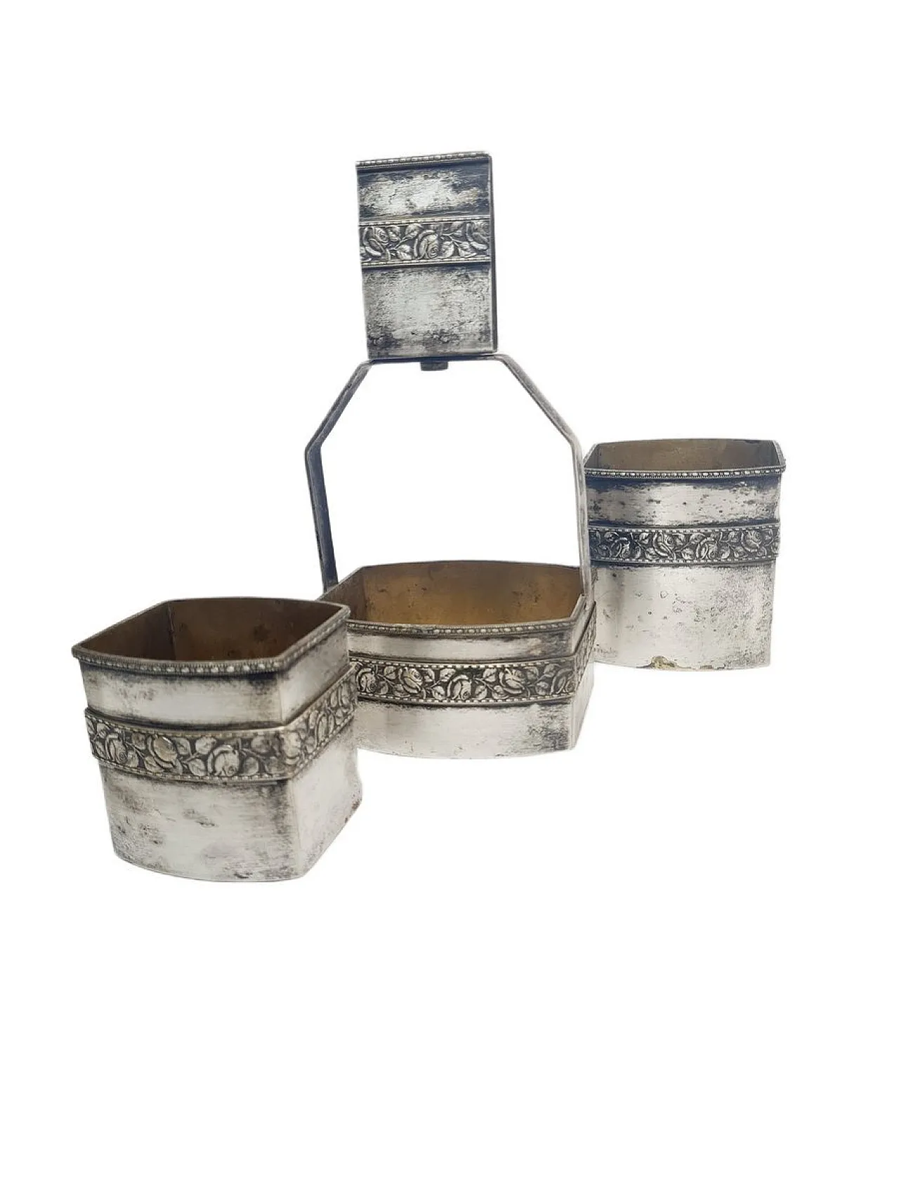 Set da affumicatore tedesco Art Déco, anni '30, set da 3 pezzi 16
