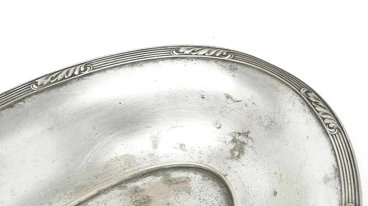 Oval silver-plated derving dish, 20th century 5