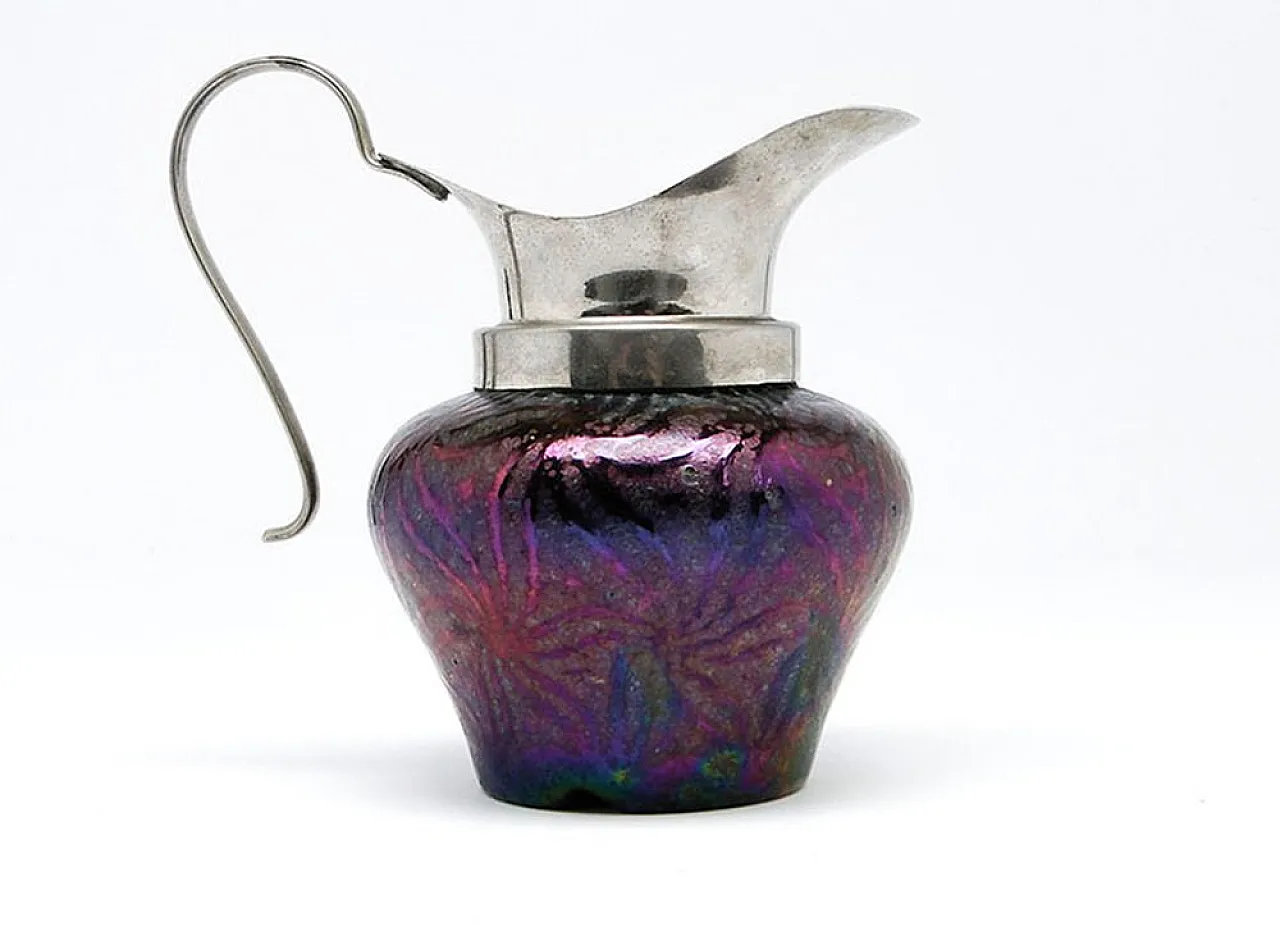Brocca per il latte in stile Art Nouveau, ex Impero austro-ungarico, primi anni del 1900. 4