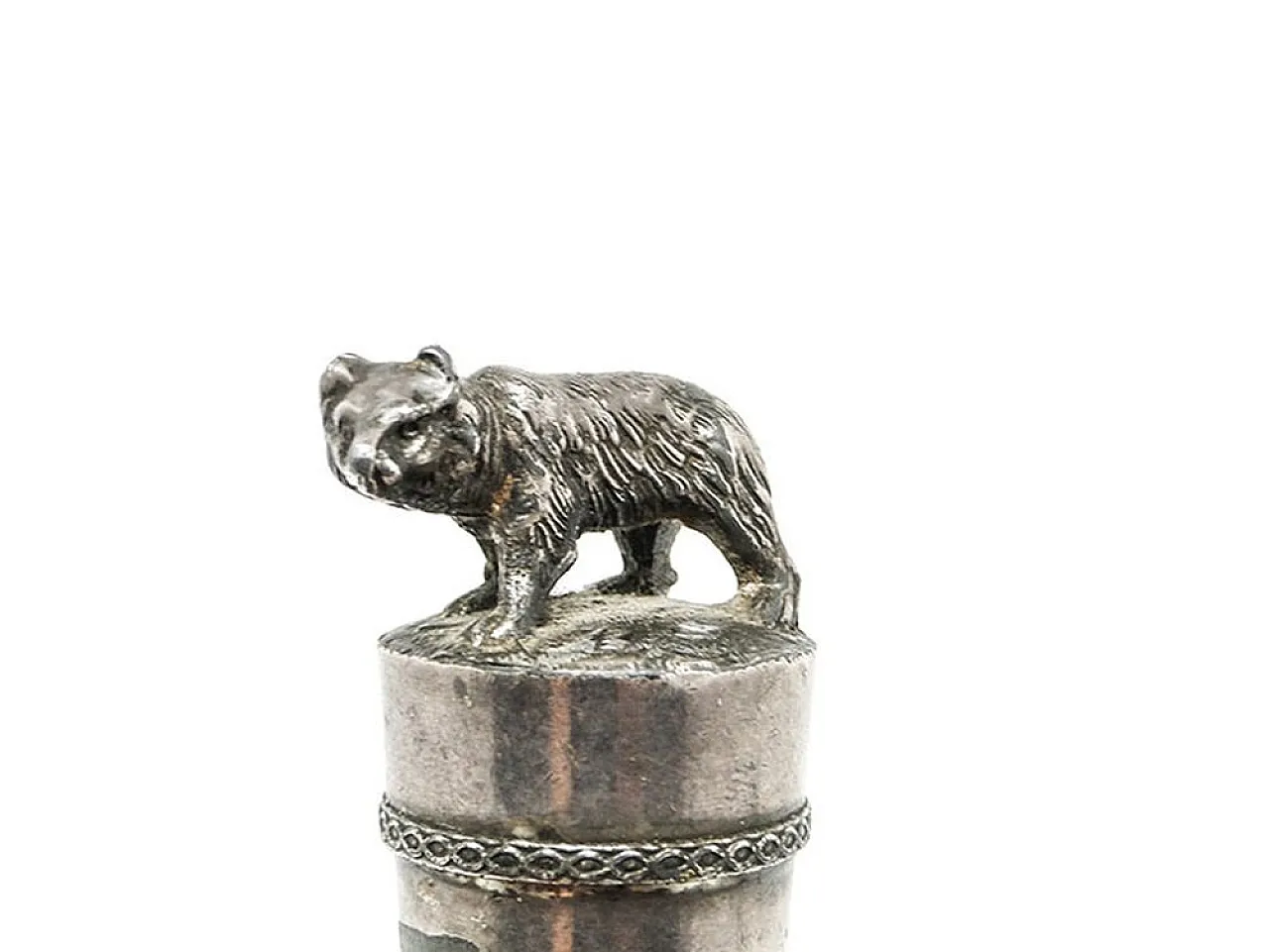 Tappo di sughero figurativo in stile Art Nouveau per vino, inizio '900 2