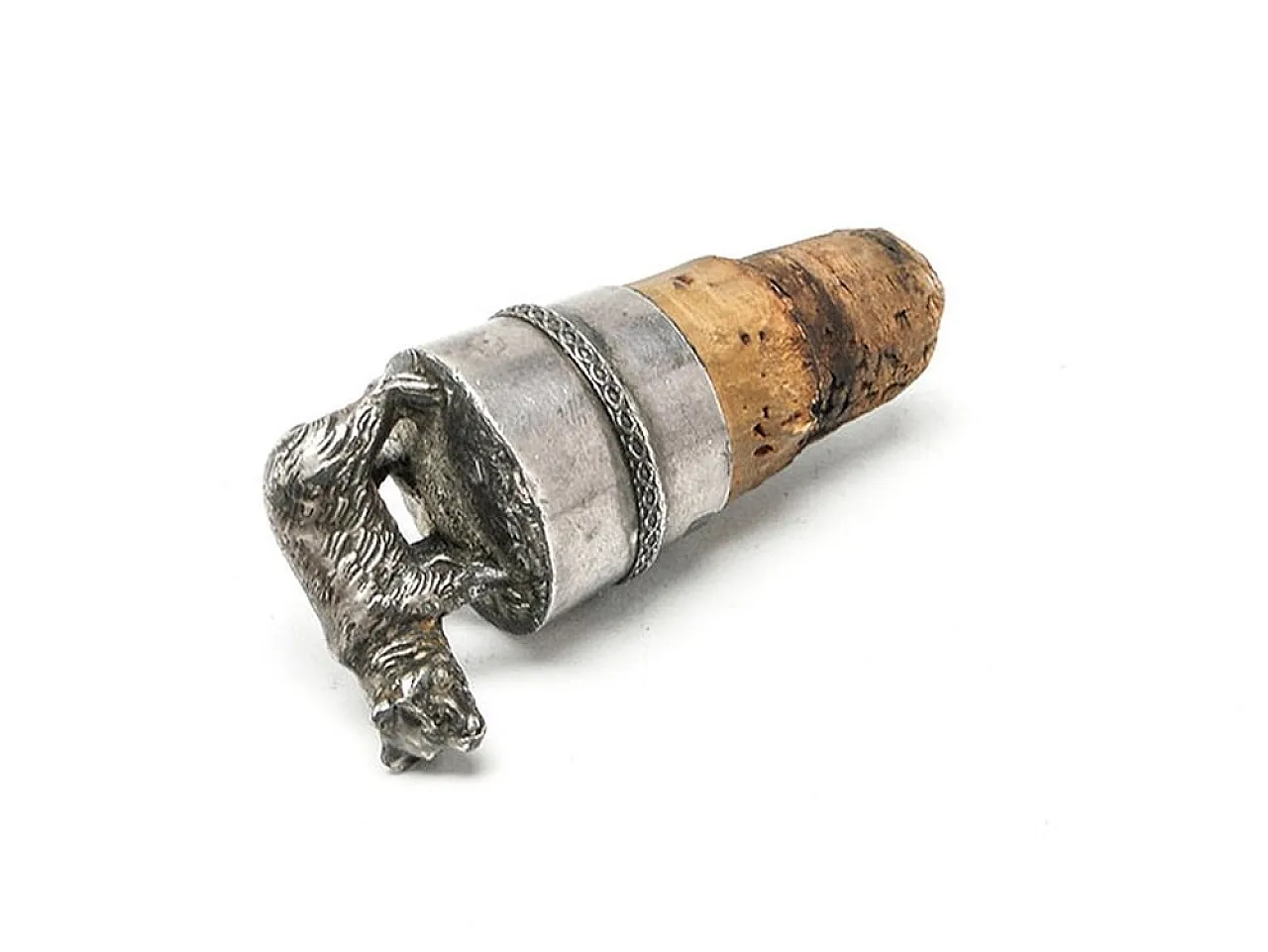 Tappo di sughero figurativo in stile Art Nouveau per vino, inizio '900 6