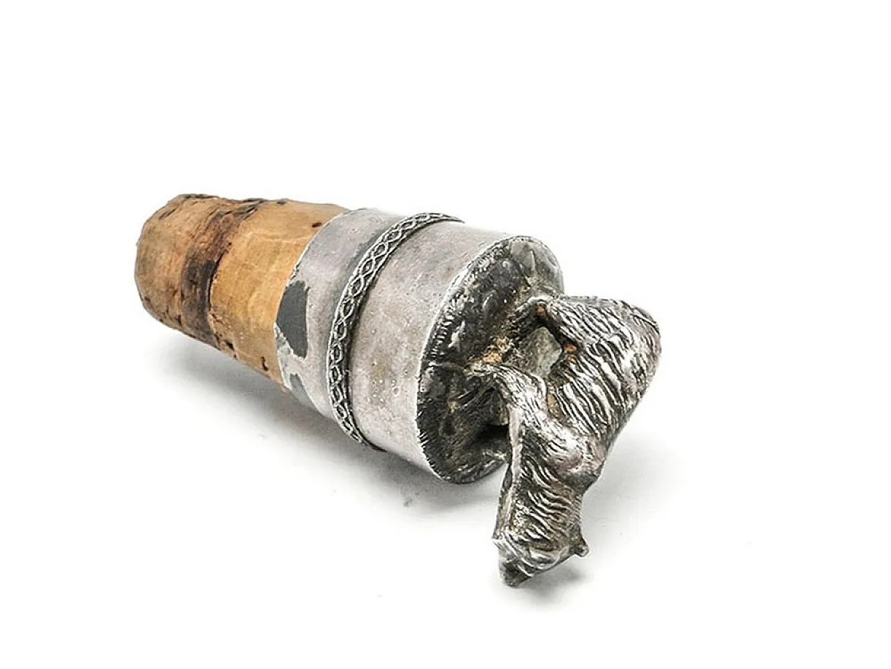 Tappo di sughero figurativo in stile Art Nouveau per vino, inizio '900 8