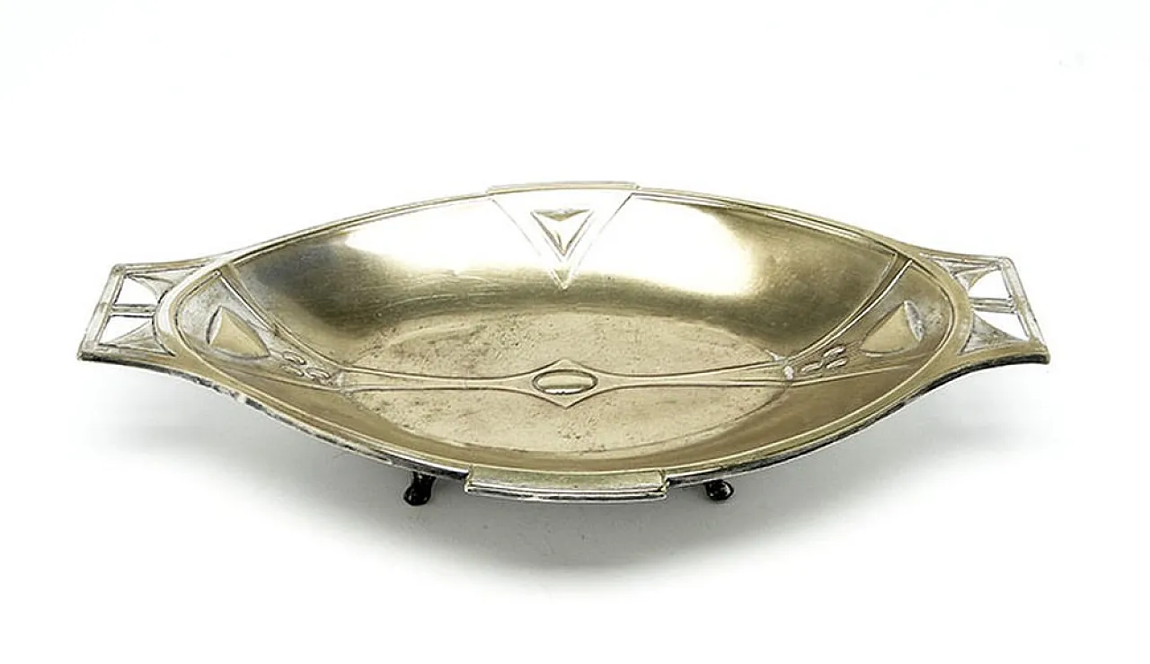 Art Nouveau Fruit Bowl on Stand from Fabryka Wolska, Poland, 1900s 1