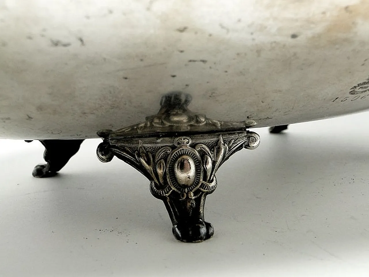 Art Nouveau Fruit Bowl on Stand from Fabryka Wolska, Poland, 1900s 8