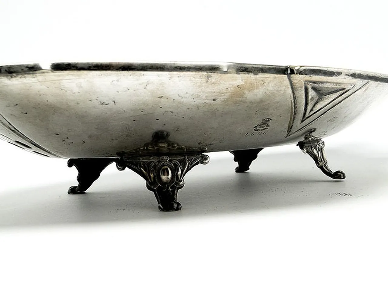 Art Nouveau Fruit Bowl on Stand from Fabryka Wolska, Poland, 1900s 9