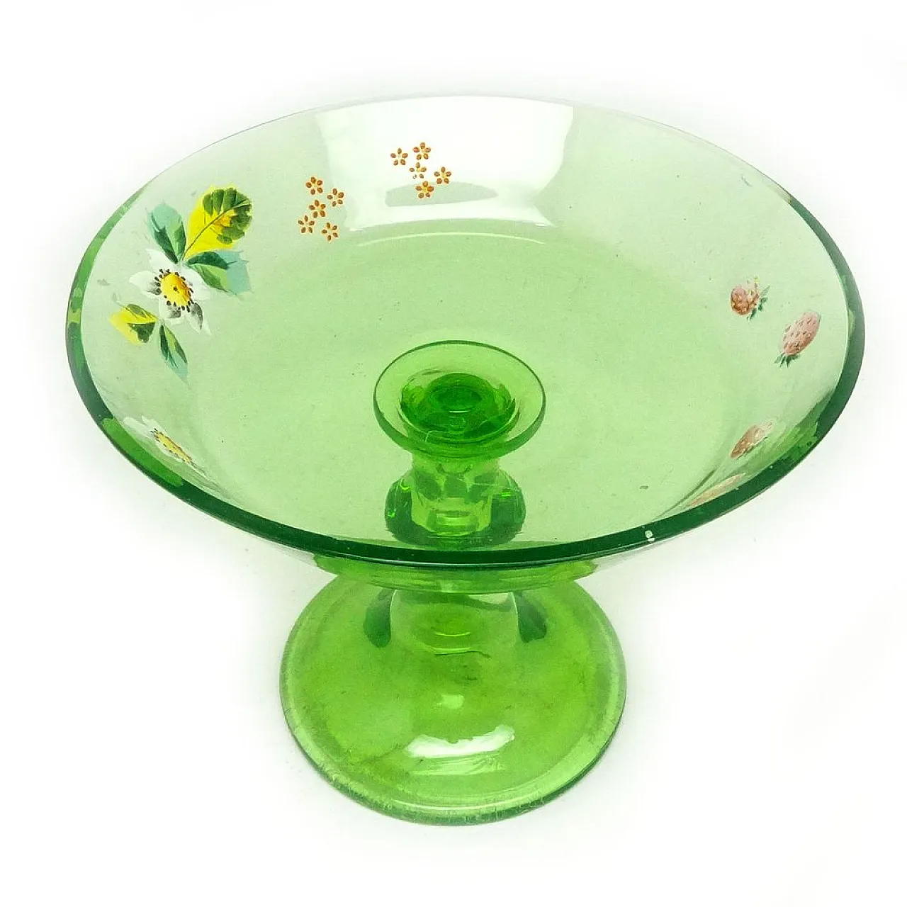 Art Nouveau Uranium Bowl on Stad, Austro-Hungarian Empire, 1900s 4