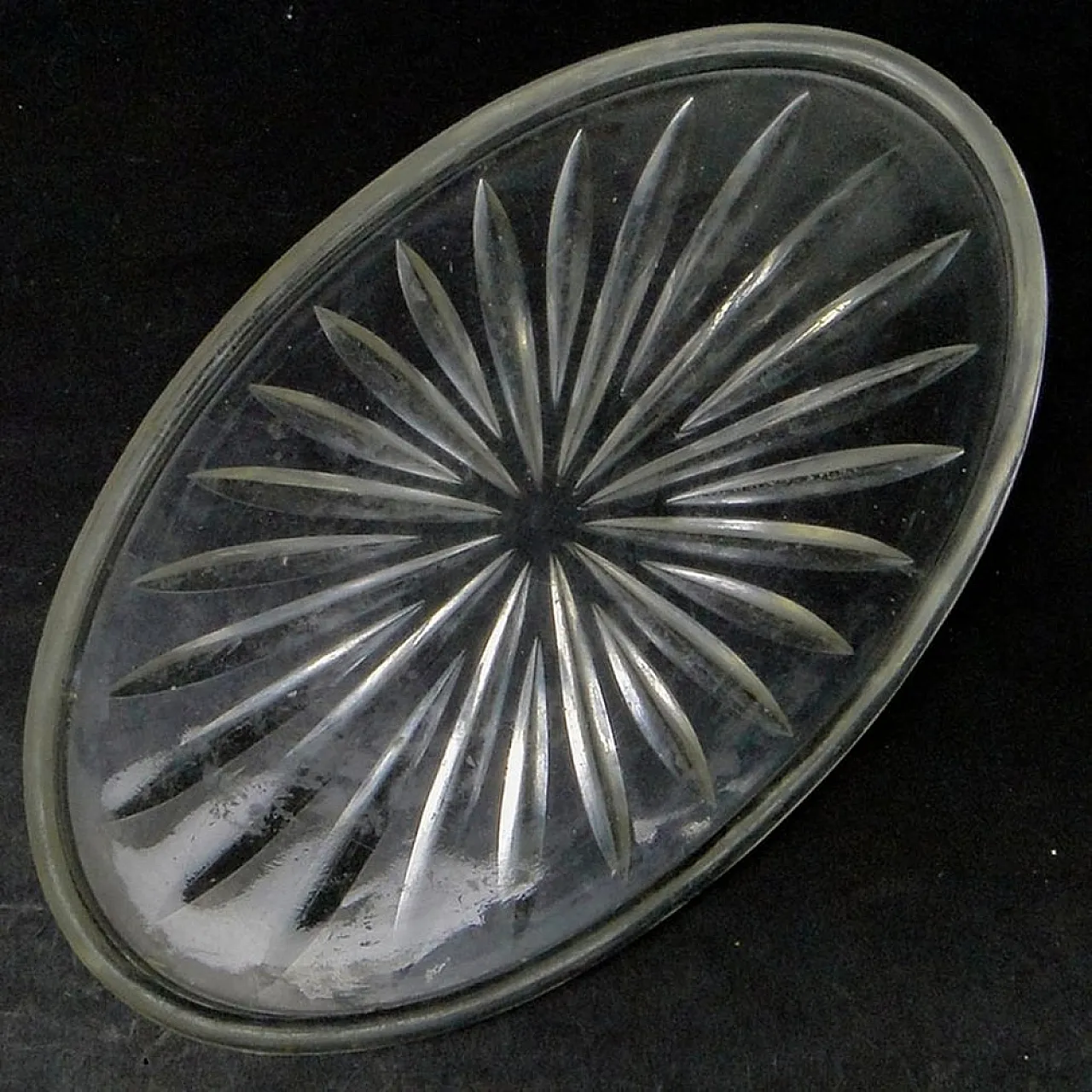 Vassoio Art Déco polacco della vetreria Zawiercie, anni '30. 2