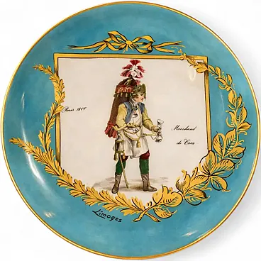 Piatto Decorativo Storico In Limoges, anni '50