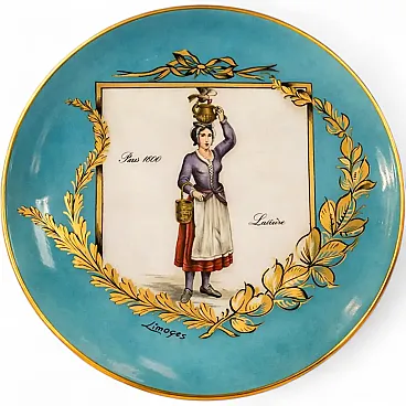 Piatto Decorativo Storico In Limoges, anni '50