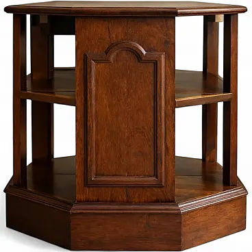 Tavolino Ottagonale A Libreria Arts And Crafts, anni '30