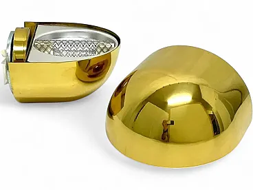 Pair of brass wall lights, 80s