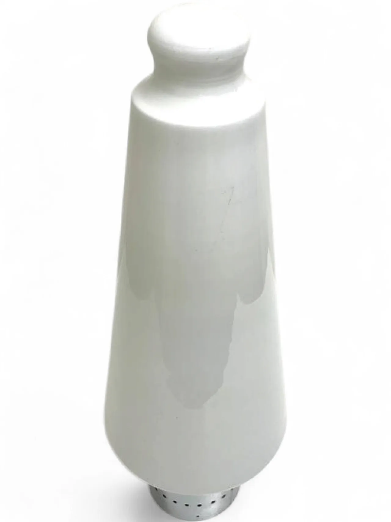 Table lamp, opaline glass diffuser, metal base, 70s 5